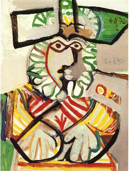 Pablo Picasso Oil Painting Musketeer Mousquetaire Male Portraits